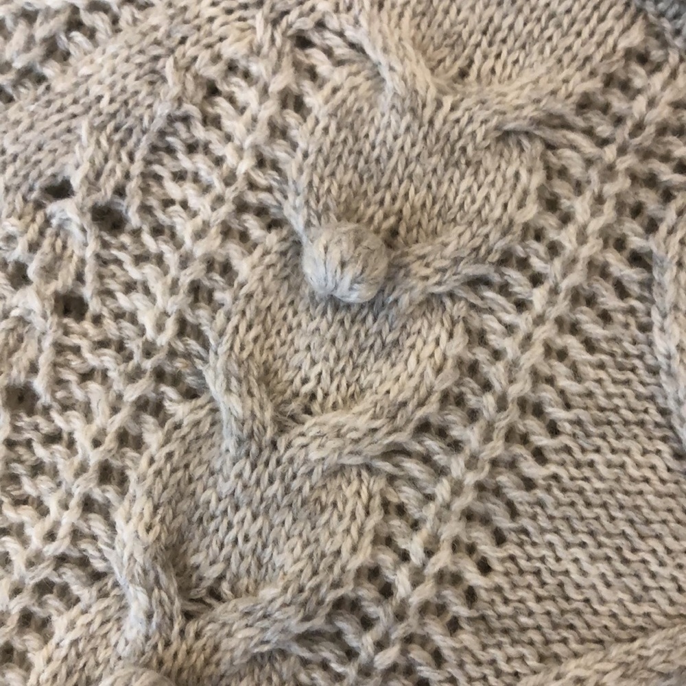 J. Crew Azra Cable Knit Pullover Light Grey XS - Picture 6 of 7